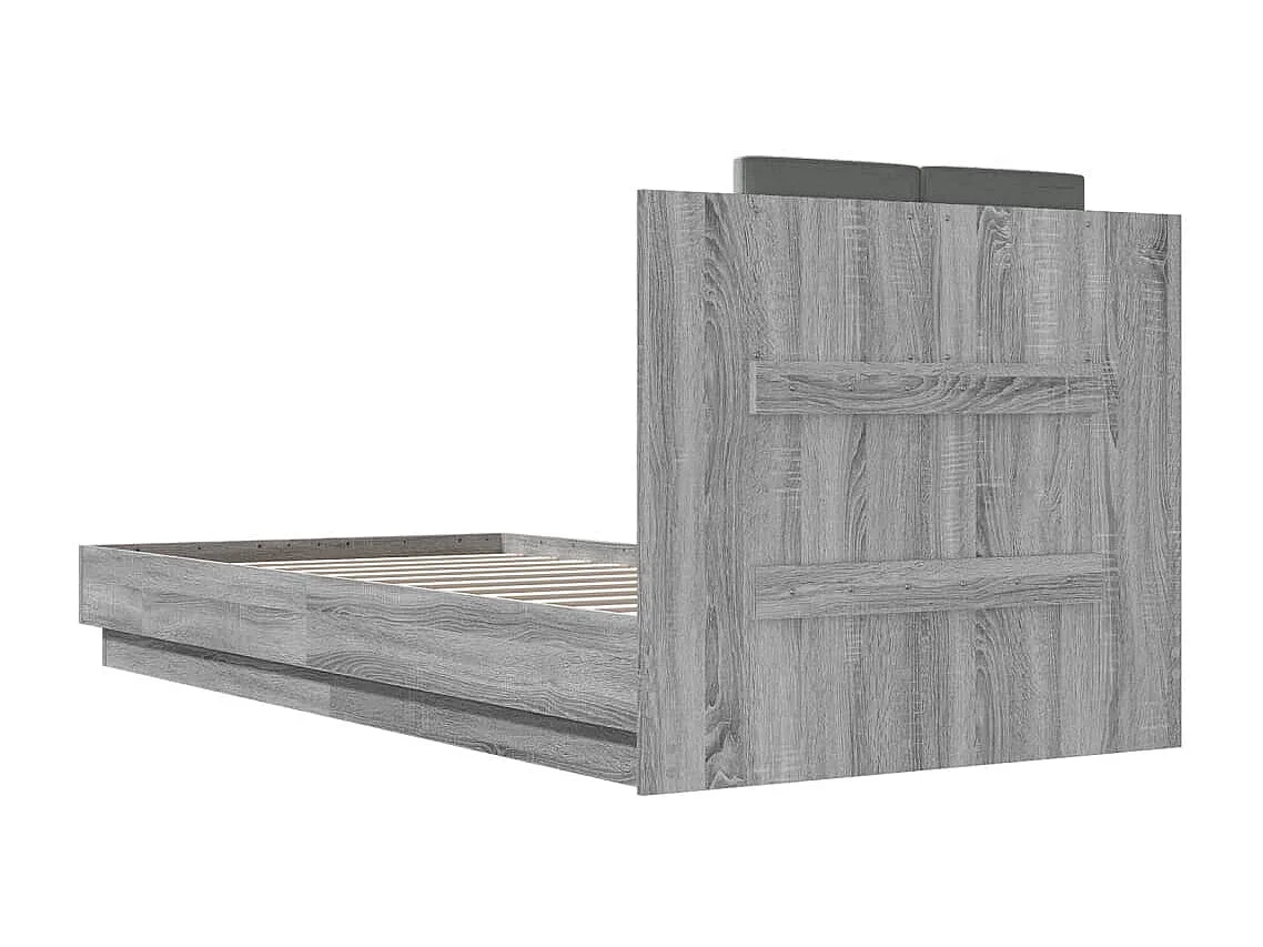 Bettgestell ohne Matratze Sonoma grau 100x200 cm