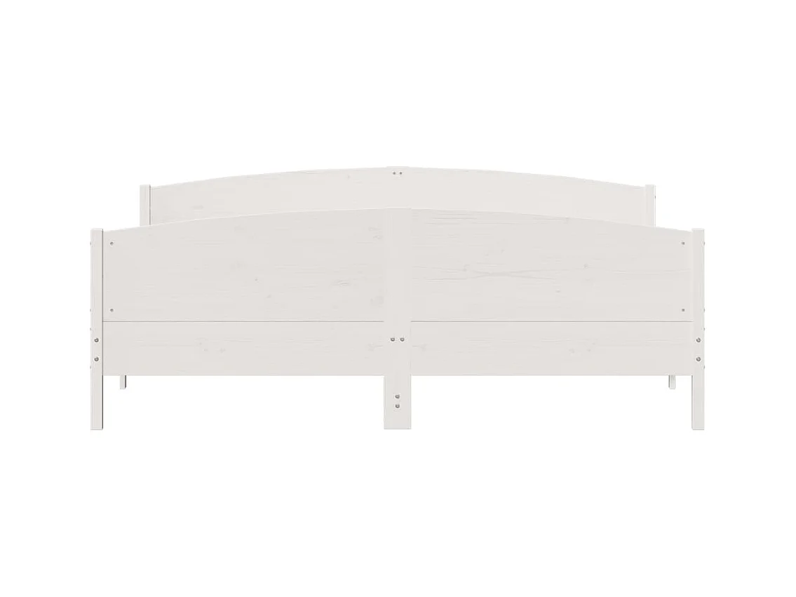 Bedframe zonder matras wit 180x200 cm massief grenenhout