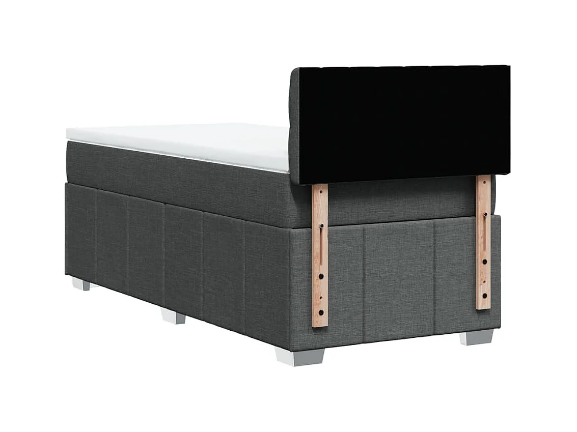 Lattenbodem met matras Donkergrijs 80x200 cm Stof