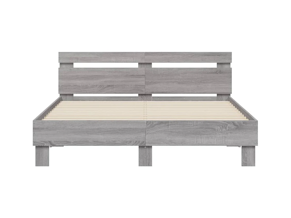 Bedframe zonder matras sonoma grijs 140x190 cm