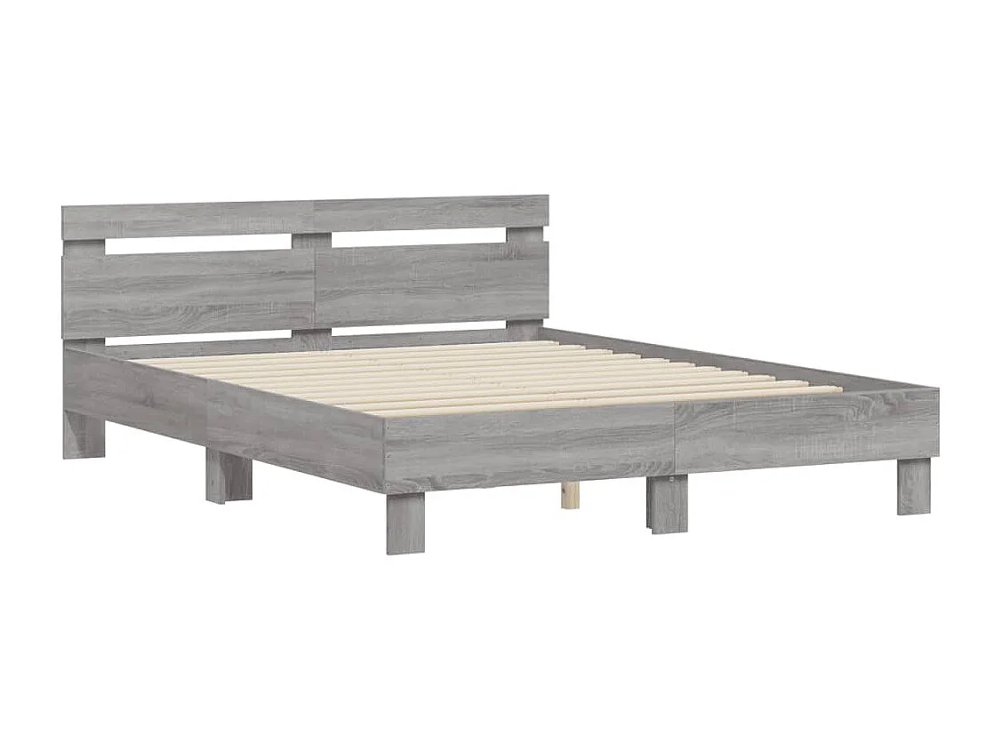 Struttura letto senza materasso sonoma grigio 140x190 cm