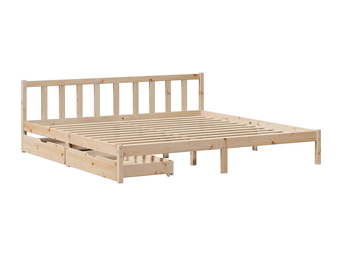 Bettgestell ohne Matratze 200x200 cm Kiefer Massivholz