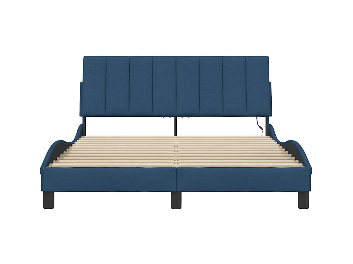 Bedframe zonder matras blauw 120x200 cm stof