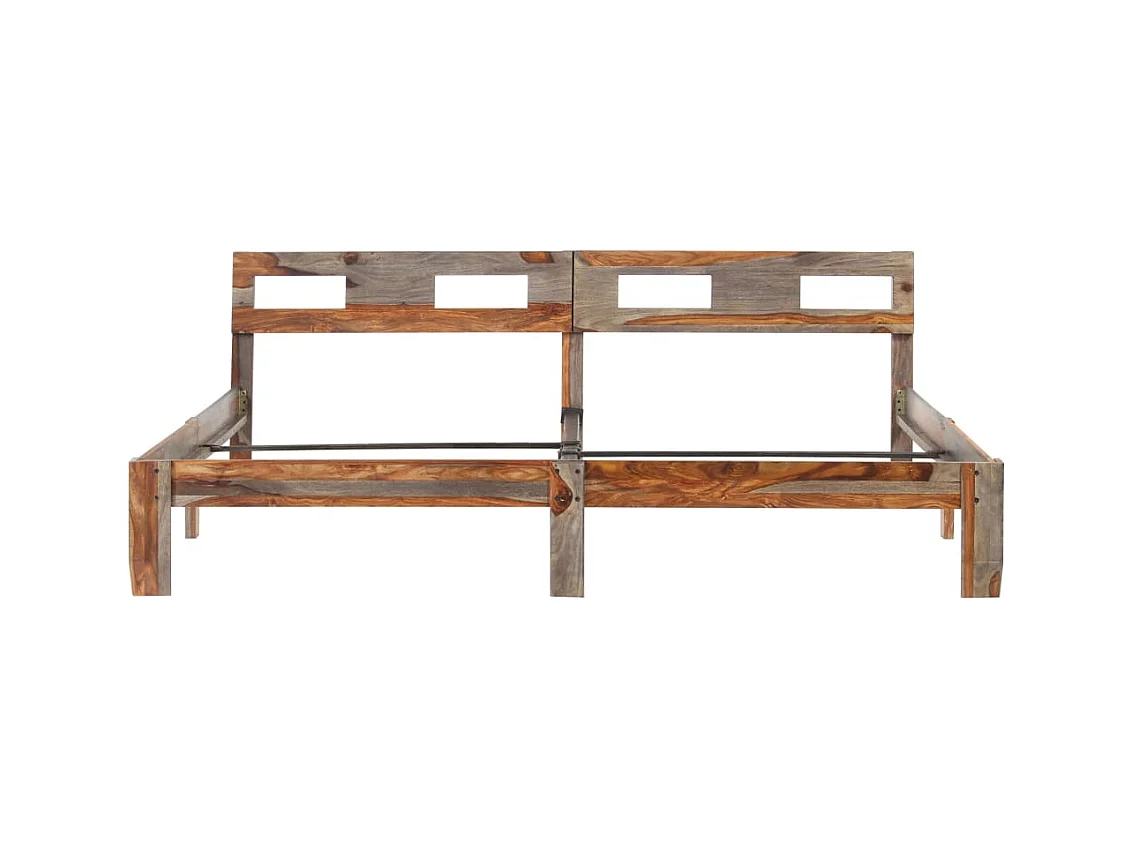 Struttura letto senza materasso in legno massello 200x200 cm