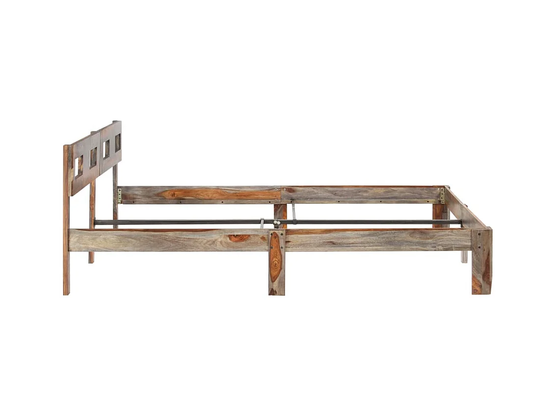 Struttura letto senza materasso in legno massello 200x200 cm