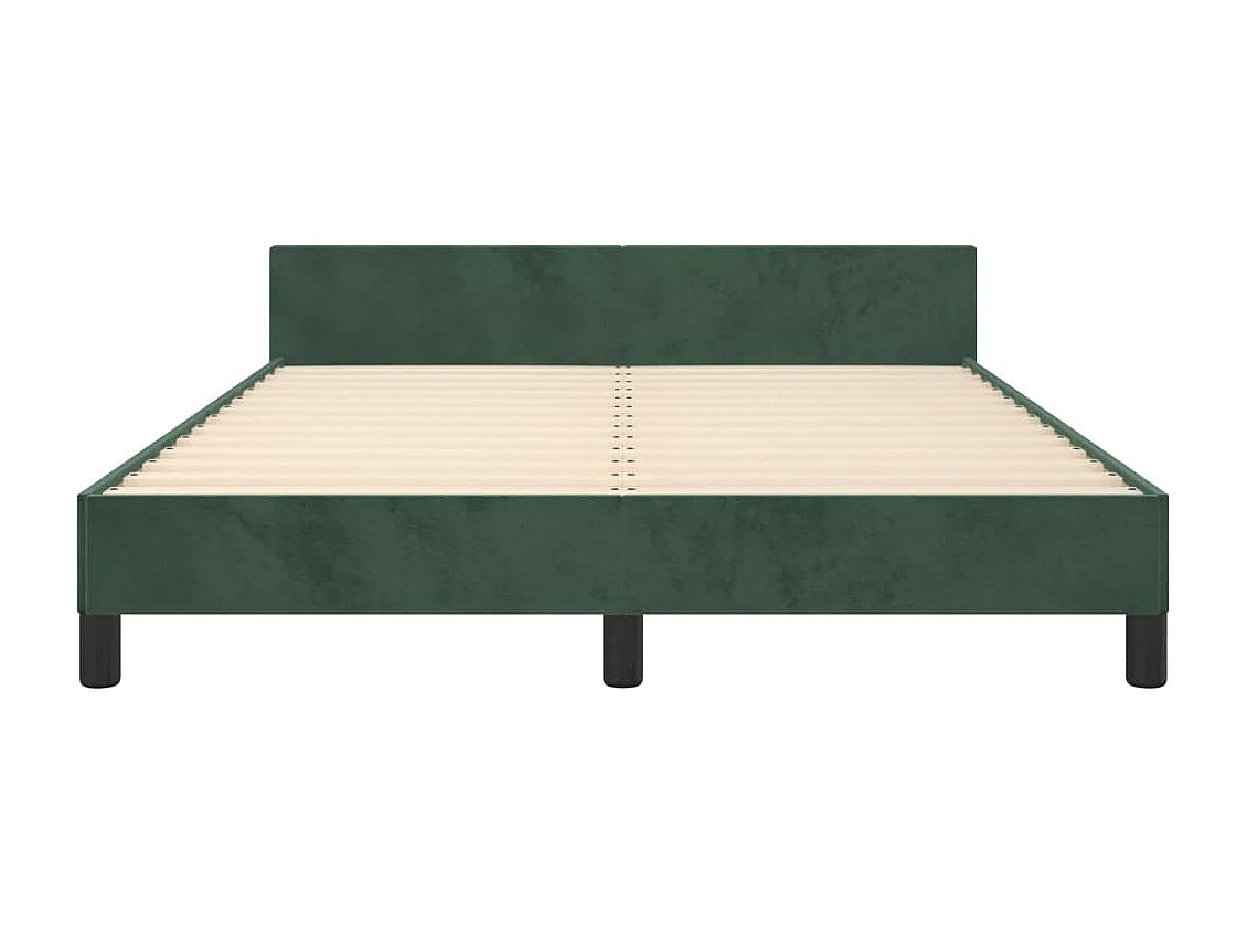 Donkergroen bedframe zonder matras 140x200 cm fluweel