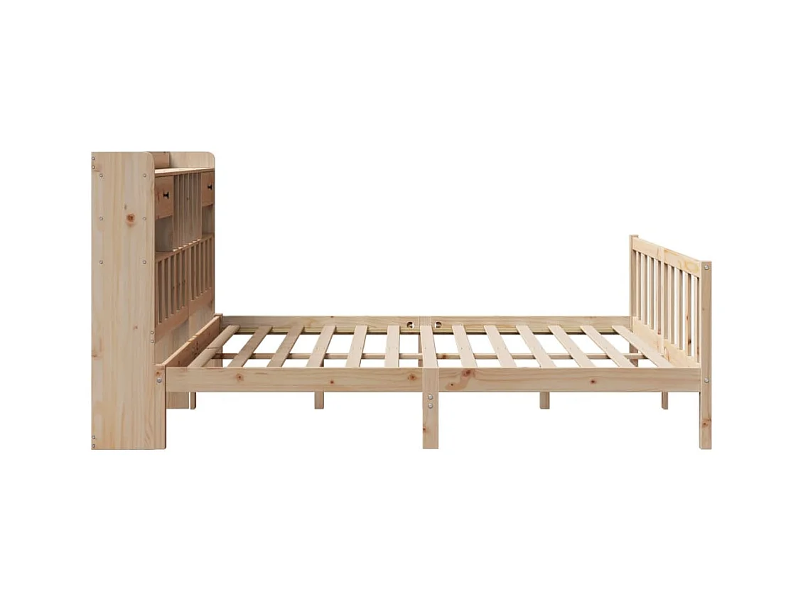 Bibliotheekbed zonder matras 180x200 cm massief grenenhout