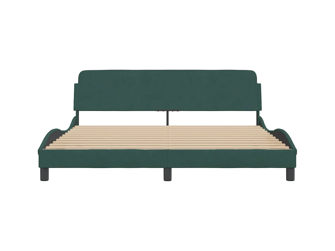 Donkergroen bedframe zonder matras 180x200 cm fluweel