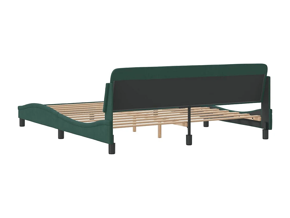 Donkergroen bedframe zonder matras 180x200 cm fluweel