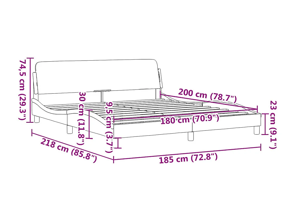 Donkergroen bedframe zonder matras 180x200 cm fluweel