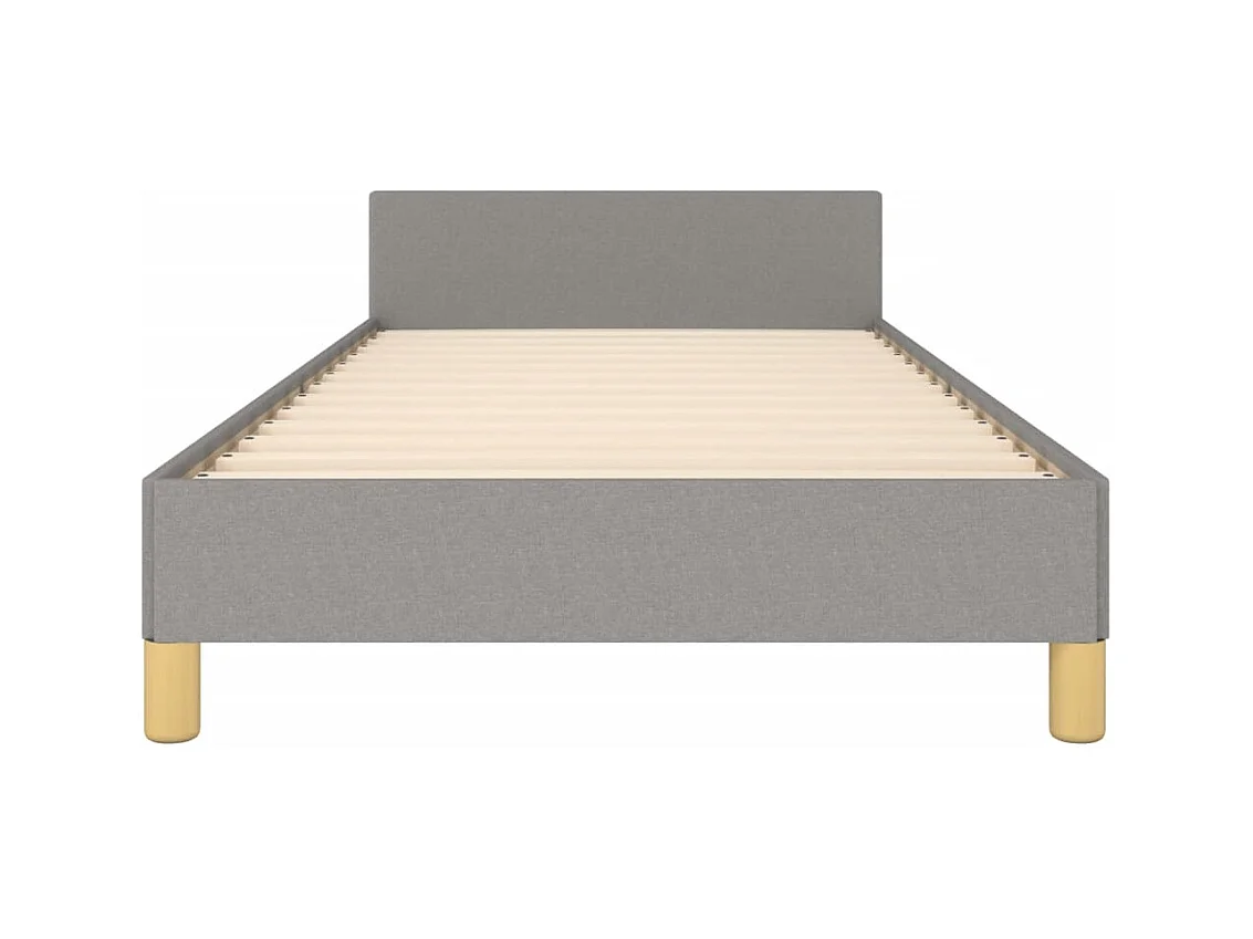 Bedframe zonder matras lichtgrijs 100x200 cm stof