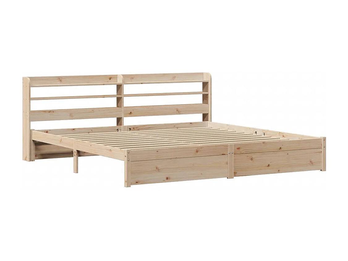 Cadre de lit avec tête de lit sans matelas 200x200 cm