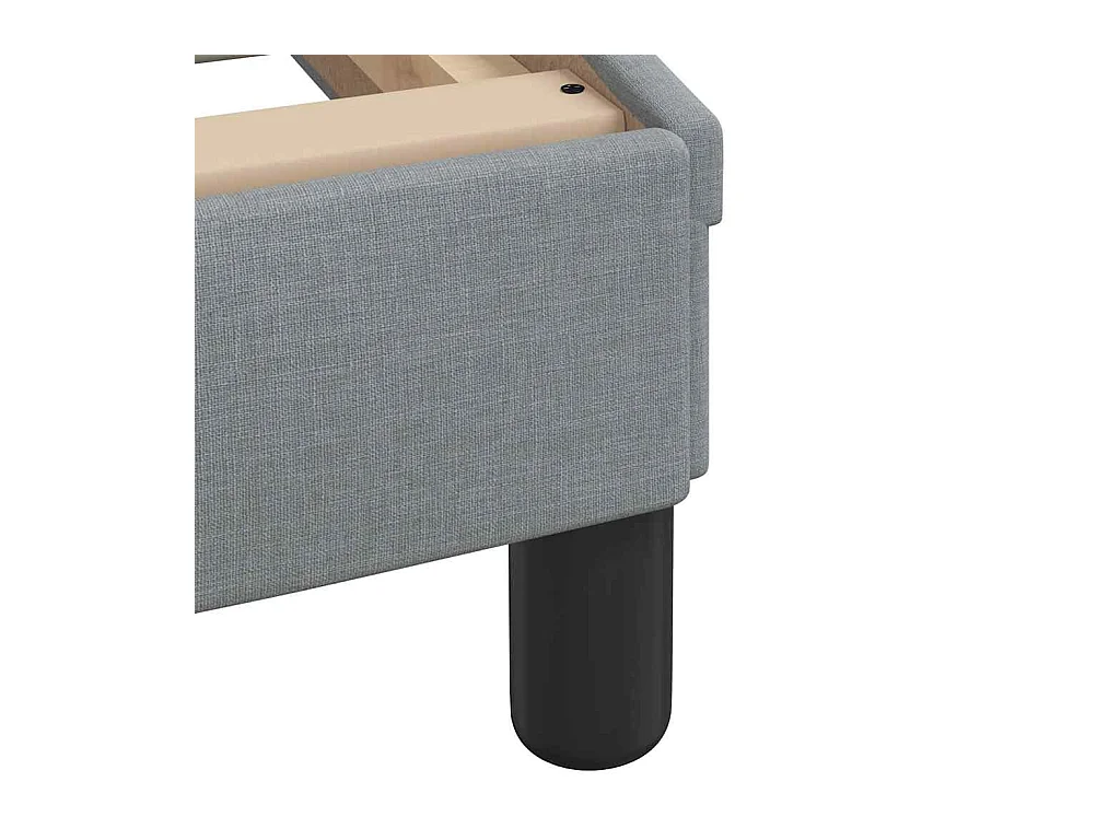 Bedframe zonder matras lichtgrijs 100x200 cm stof