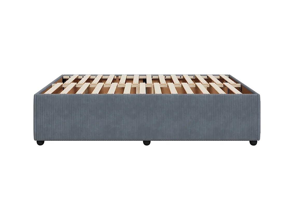 Bettgestell ohne Matratze dunkelgrau 160x200 cm Samt