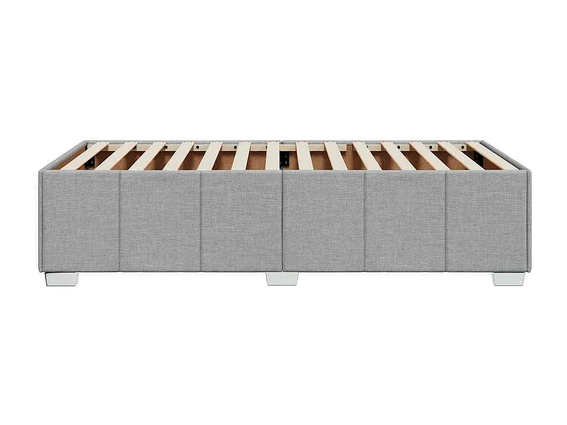 Struttura letto senza materasso tessuto grigio chiaro 100x200 cm