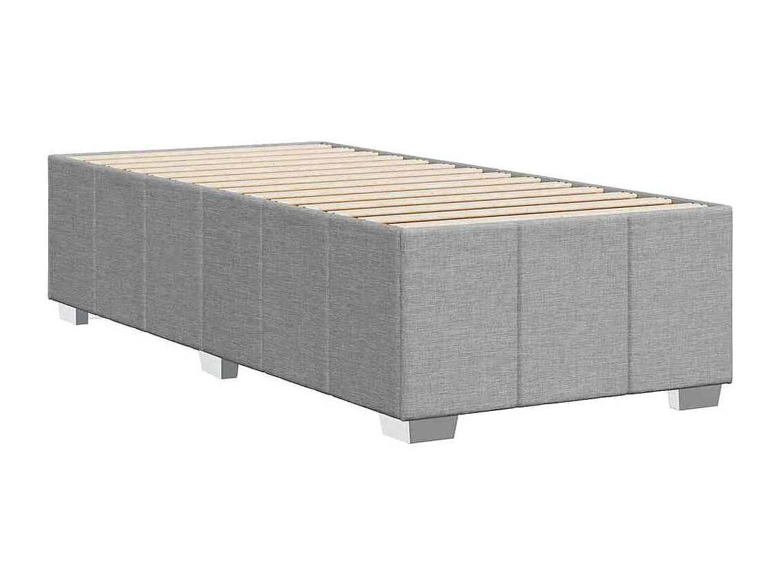 Struttura letto senza materasso tessuto grigio chiaro 100x200 cm