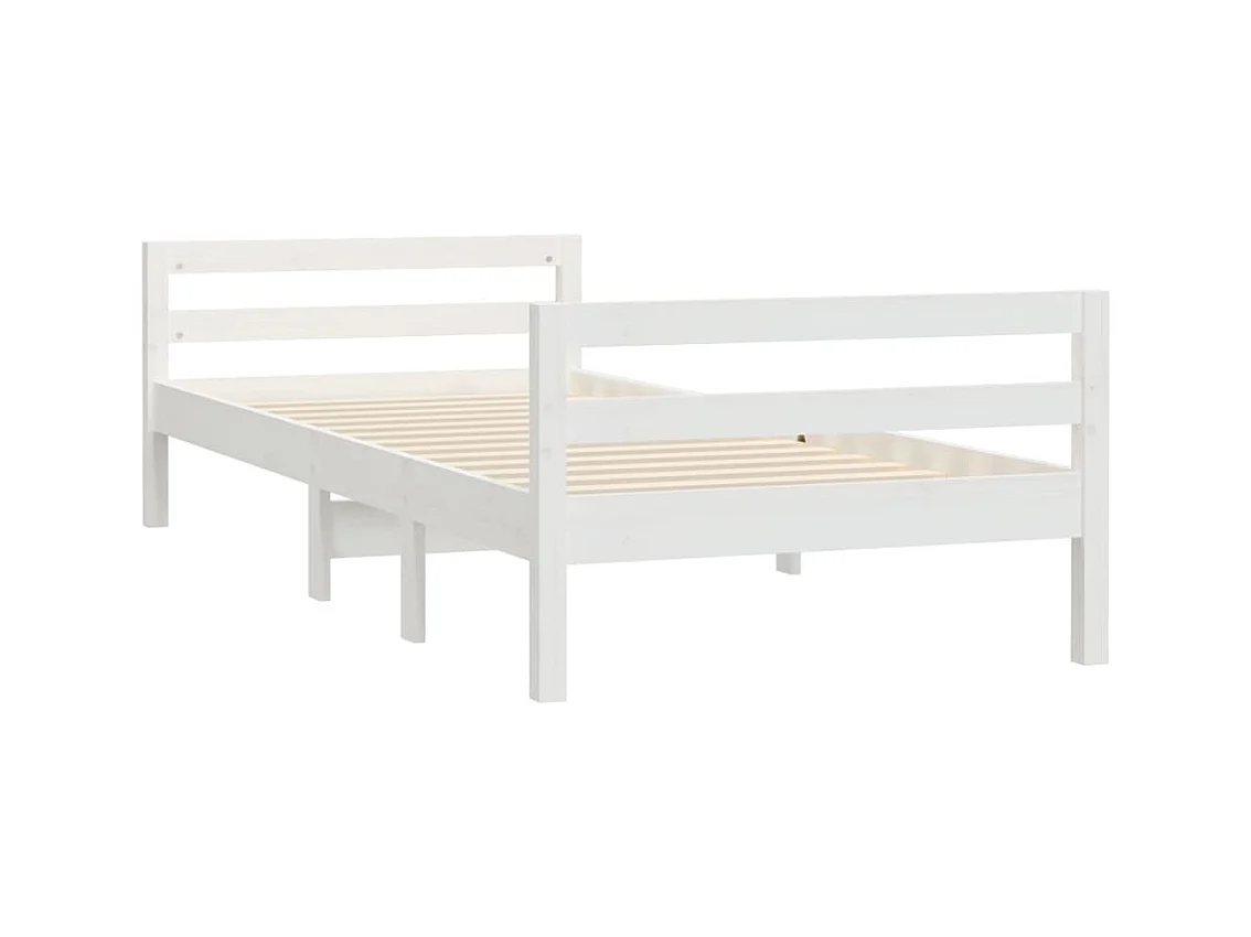 Bedframe zonder matras wit 80x200 cm massief grenenhout