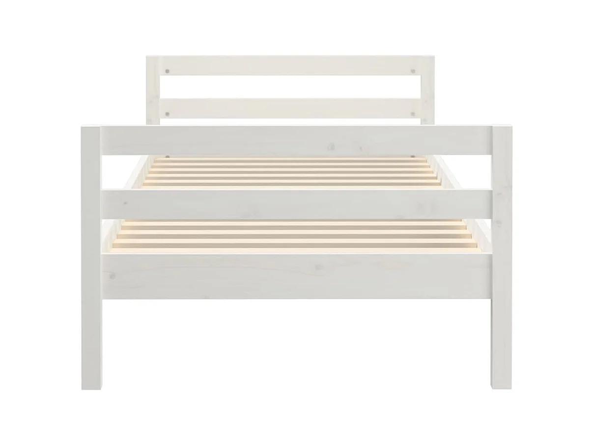 Bedframe zonder matras wit 80x200 cm massief grenenhout