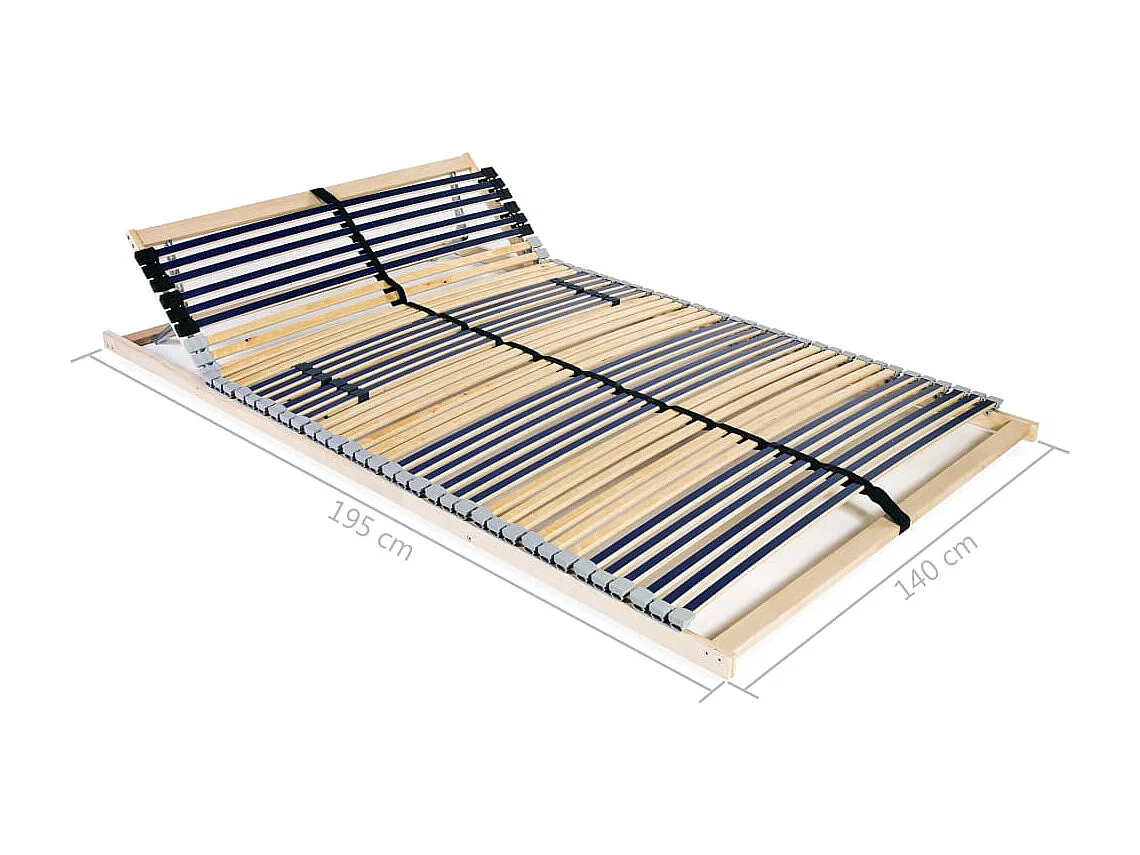 Lattenrost ohne Matratze mit 42 Latten 7 Zonen 140x200 cm