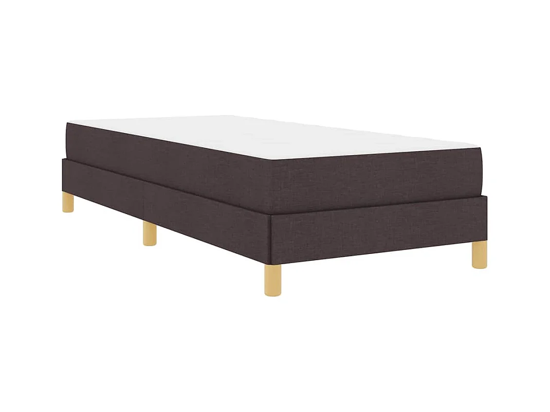 Letto a molle marrone 90 x 200 cm in tessuto e legno ingegnerizzato