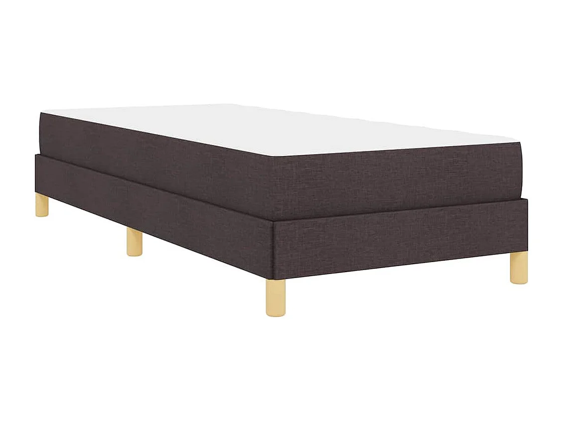 Letto a molle marrone 90 x 200 cm in tessuto e legno ingegnerizzato