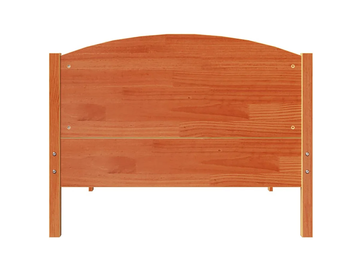 Bedframe zonder matras bruin gewaxt 75x190 cm massief grenenhout