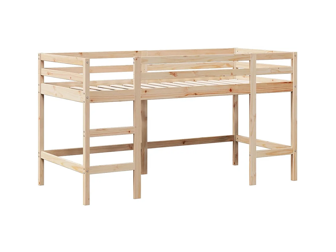 Letto a castello con scaletta e tetto senza materasso 80x200 cm