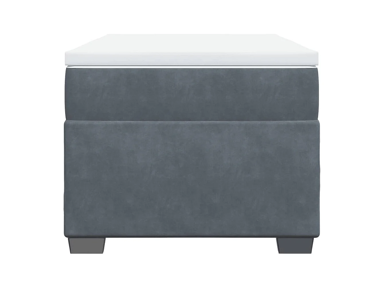 Lattenbodem en matras Donkergrijs 90x190 cm Fluweel