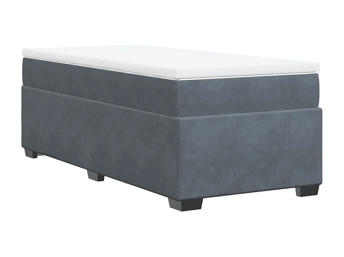 Lattenbodem en matras Donkergrijs 90x190 cm Fluweel