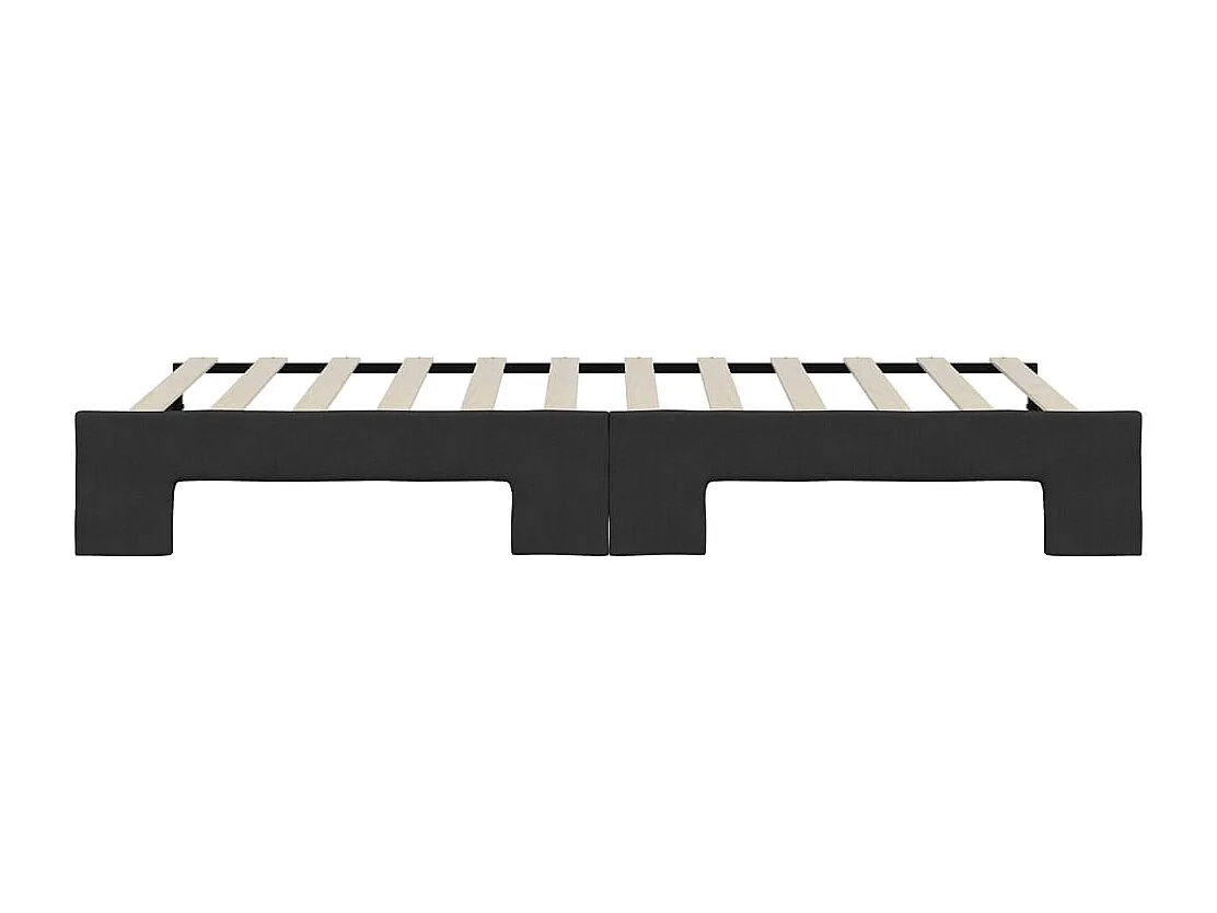 Lit de jour avec gigogne sans matelas noir 90x200 cm