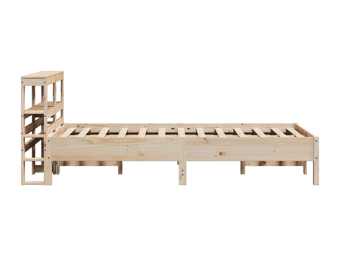 Estructura de cama sin colchón 120x200 cm madera maciza de pino