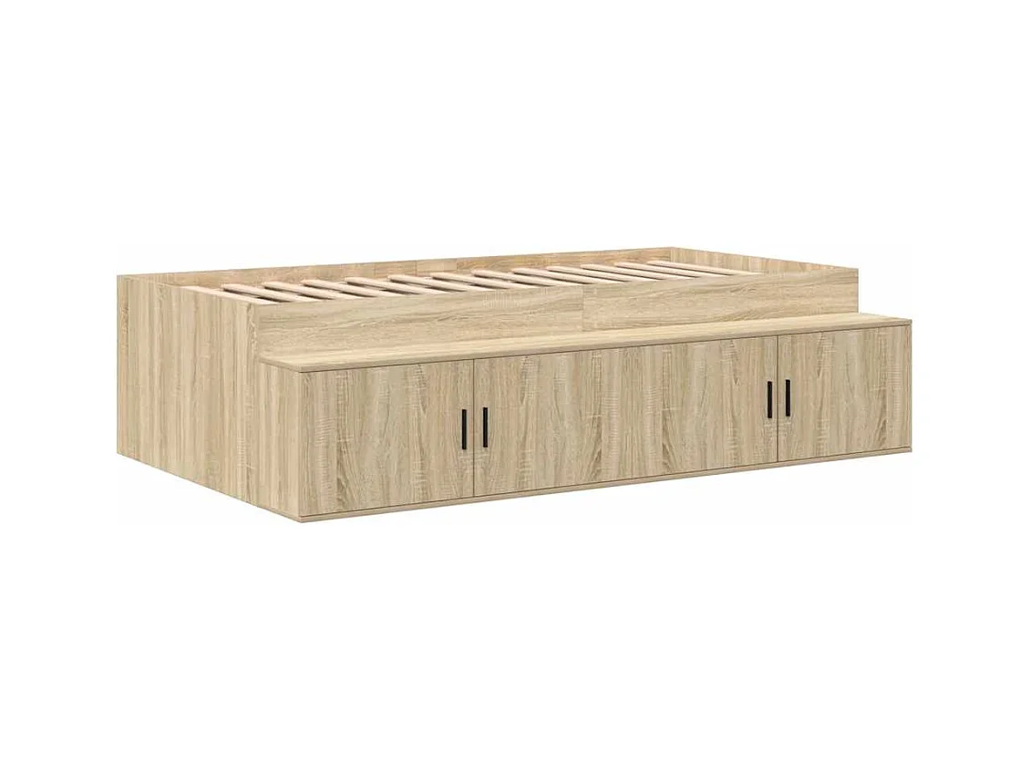 Bedframe met opbergruimte Sonoma Oak 244 x 118 x 53,5 cm