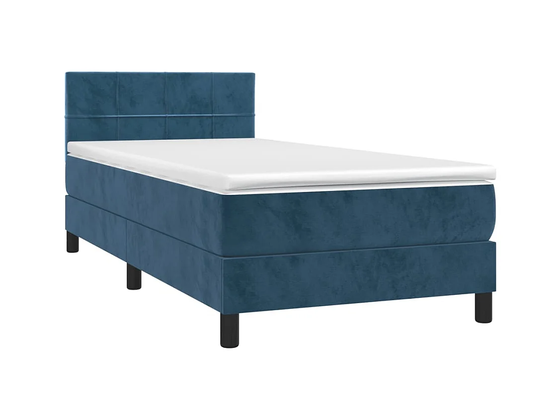 Rete a doghe con materasso Blu scuro 90x200 cm