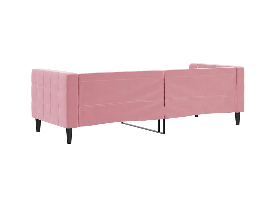 Lit de repos sans matelas rose 80x200 cm velours
