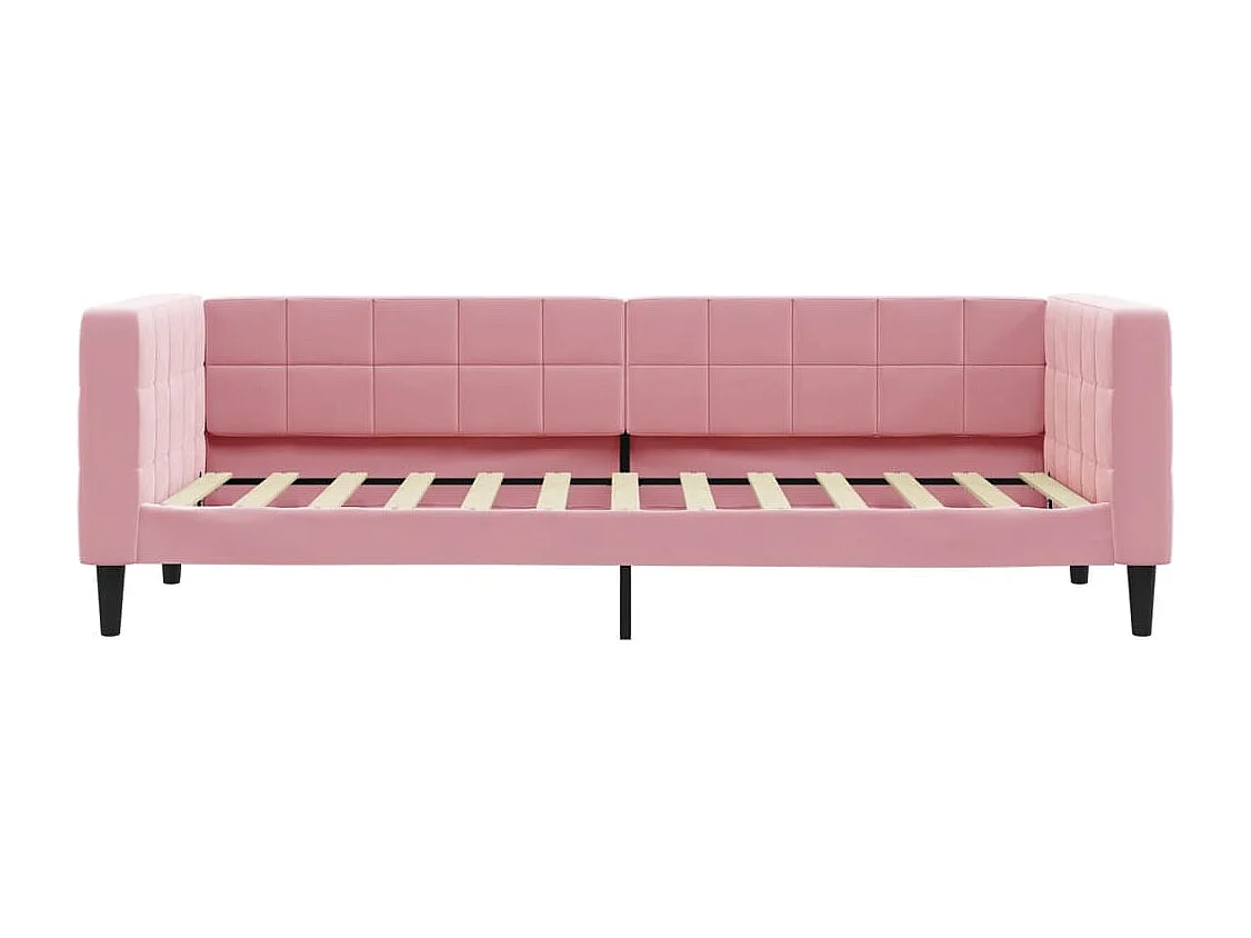 Divano letto senza materasso rosa 80x200 cm velluto