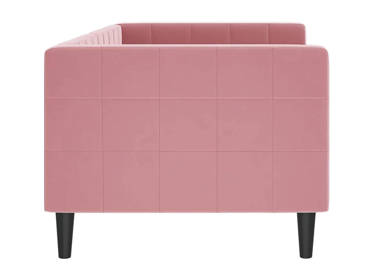Divano letto senza materasso rosa 80x200 cm velluto