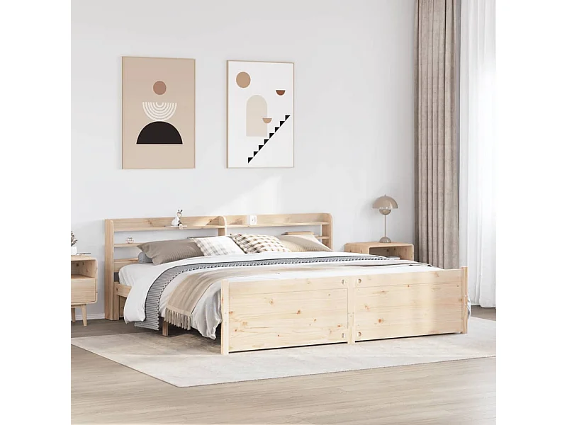 Struttura letto con testiera senza materasso 200x200 cm