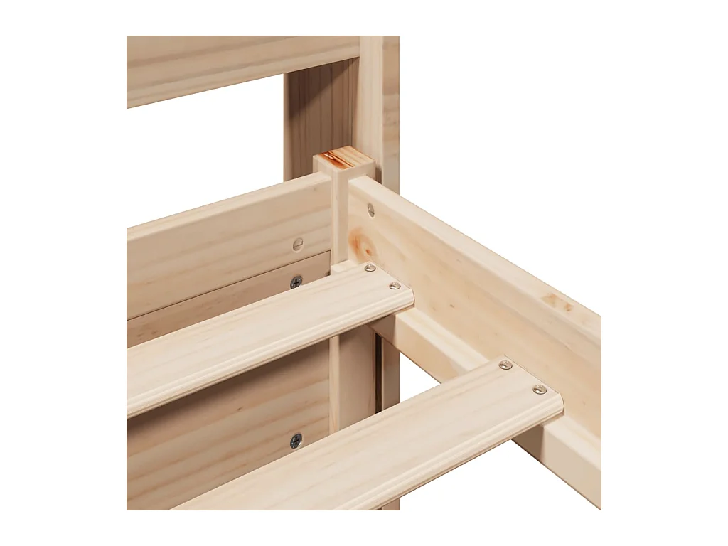 Struttura letto con testiera senza materasso 200x200 cm