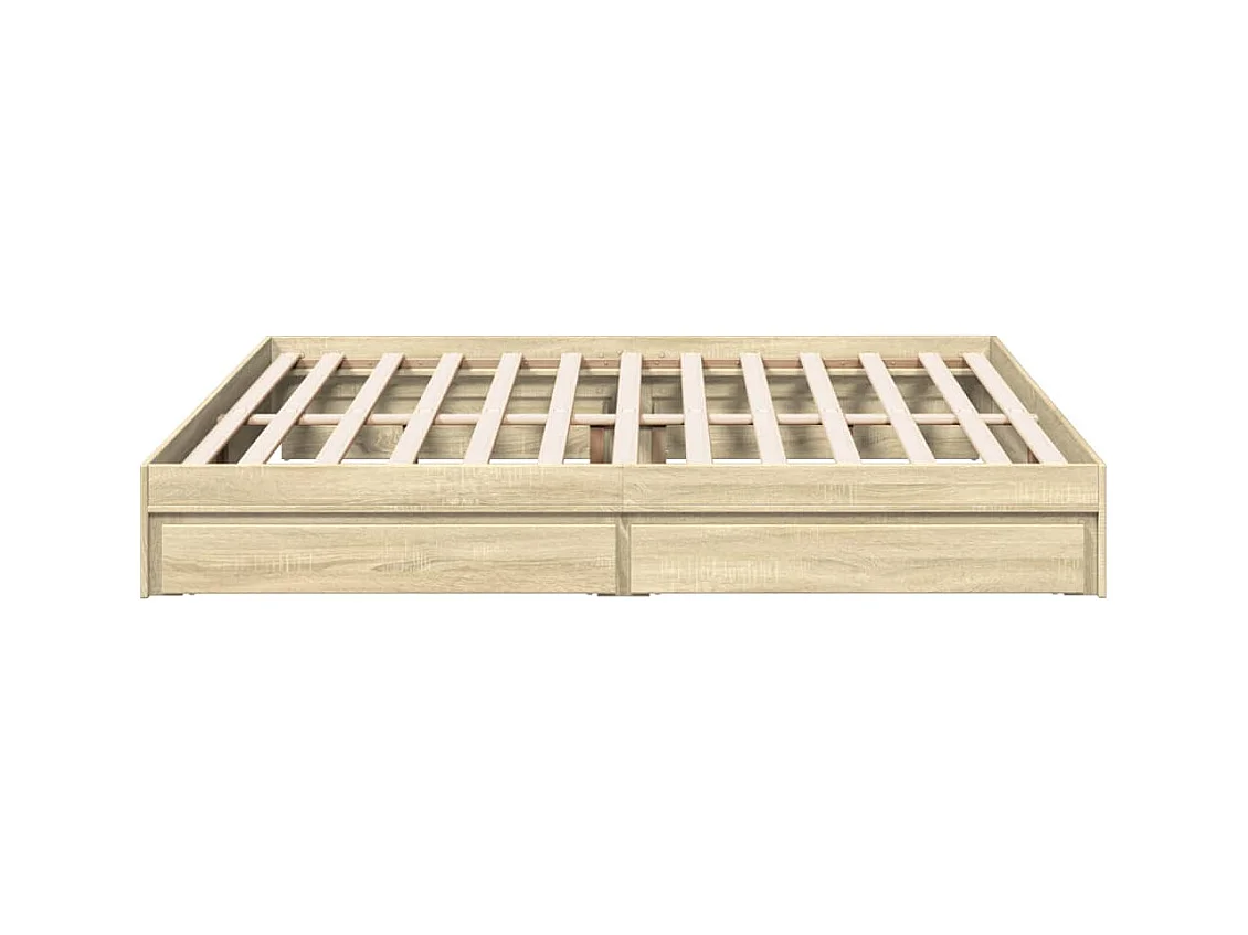 Bedframe met lades zonder matras sonoma eiken 180x200 cm