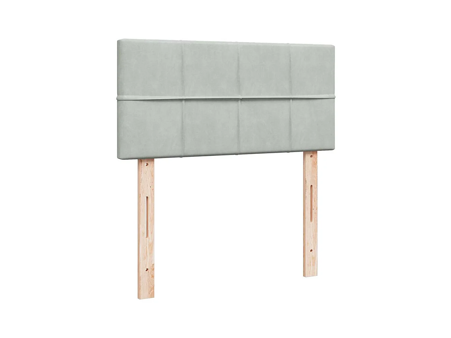 Somier de láminas y colchón Terciopelo Gris claro 90x200 cm