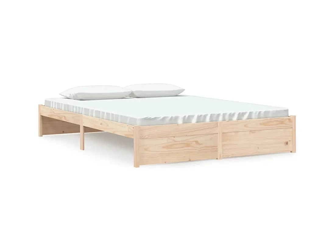 Bedframe zonder matras massief hout 150x200 cm
