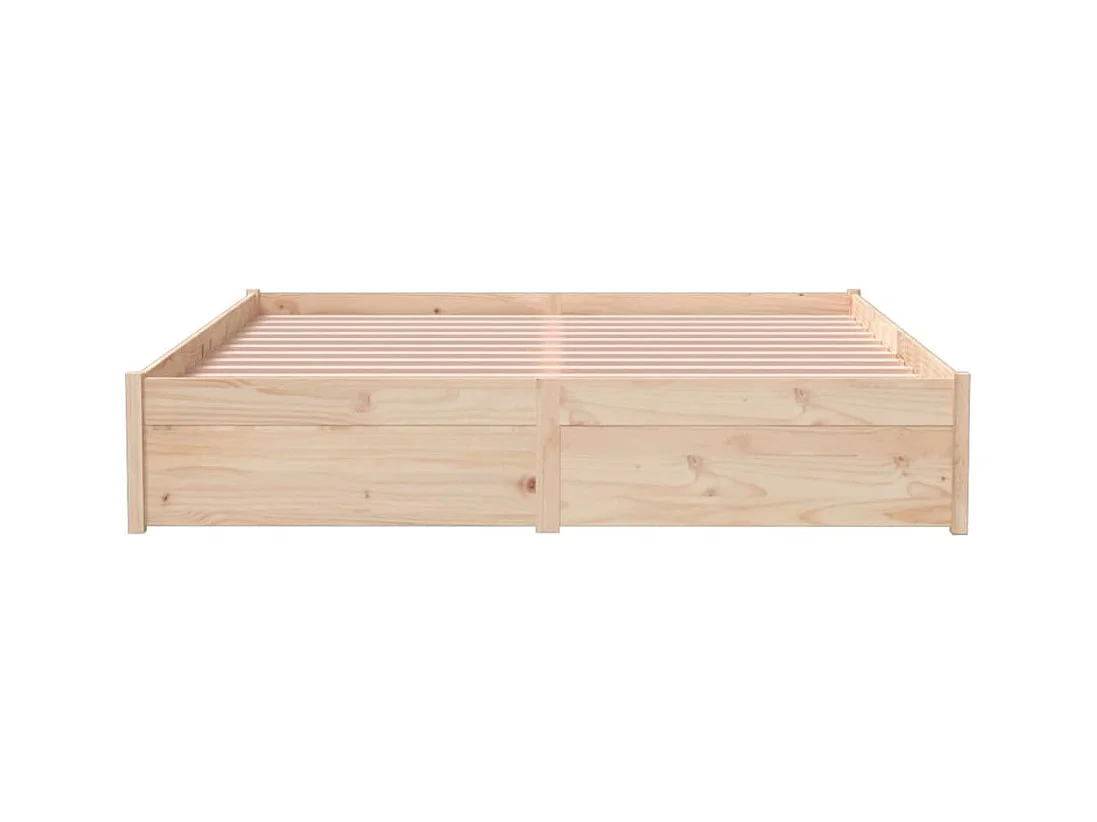 Bedframe zonder matras massief hout 150x200 cm