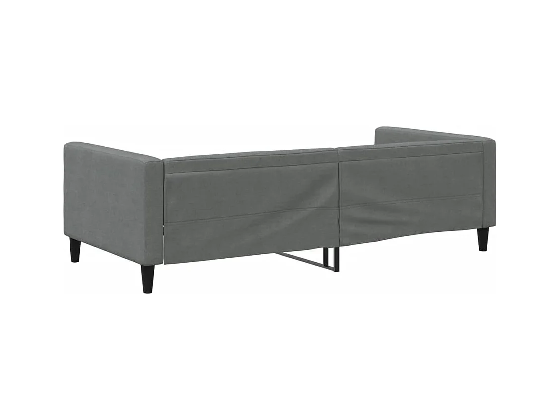 Lit de repos gris foncé 100x200 cm tissu