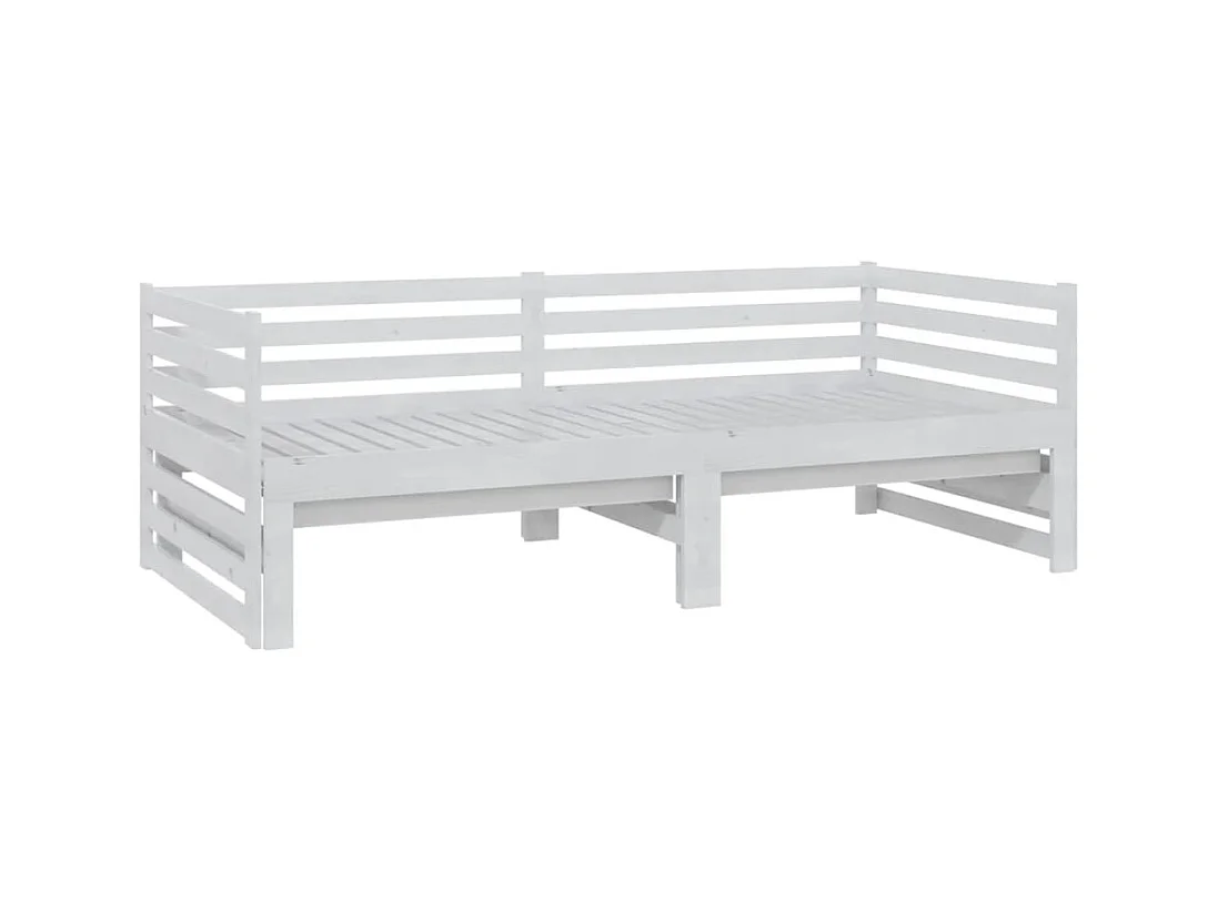 Letto scorrevole senza materasso bianco 2x(90x200) cm