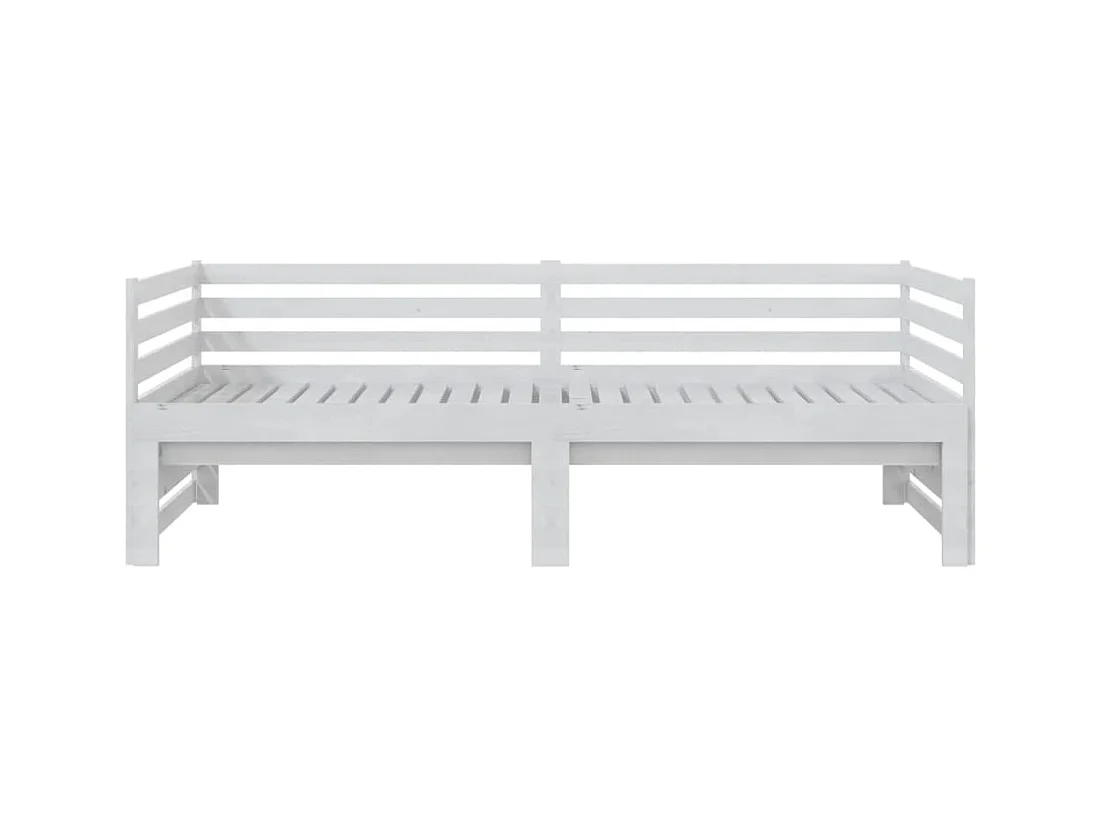 Letto scorrevole senza materasso bianco 2x(90x200) cm