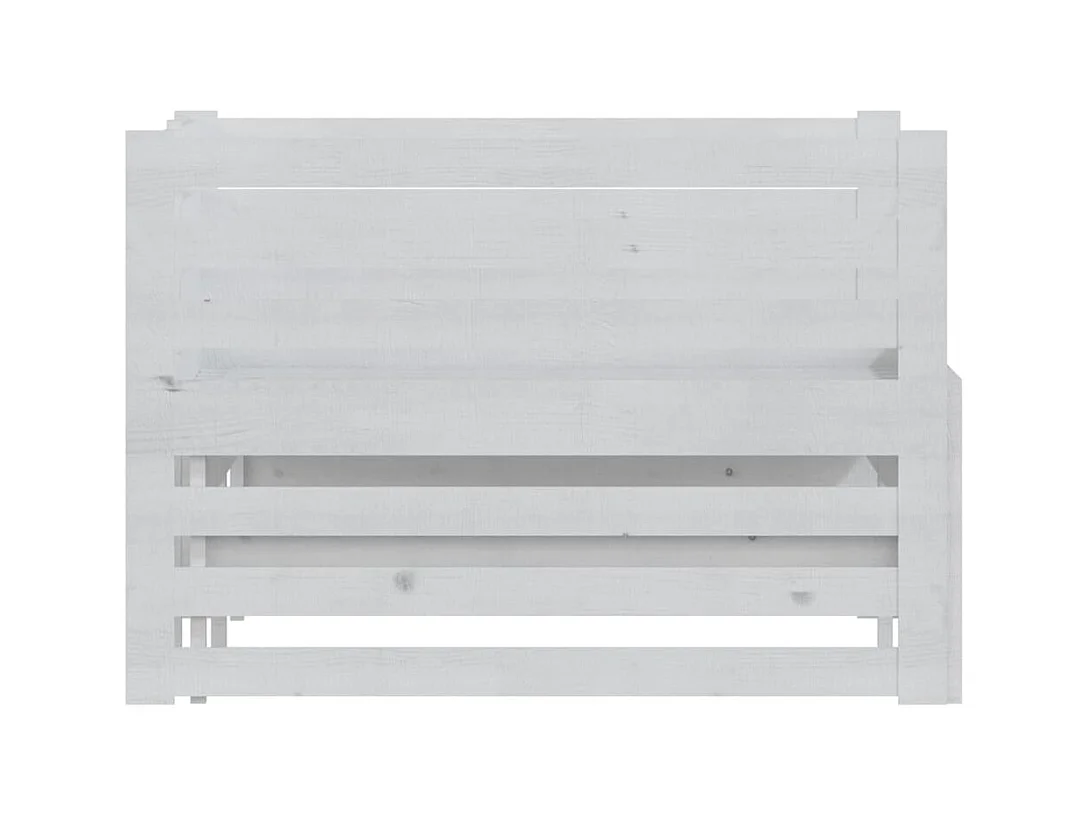 Letto scorrevole senza materasso bianco 2x(90x200) cm