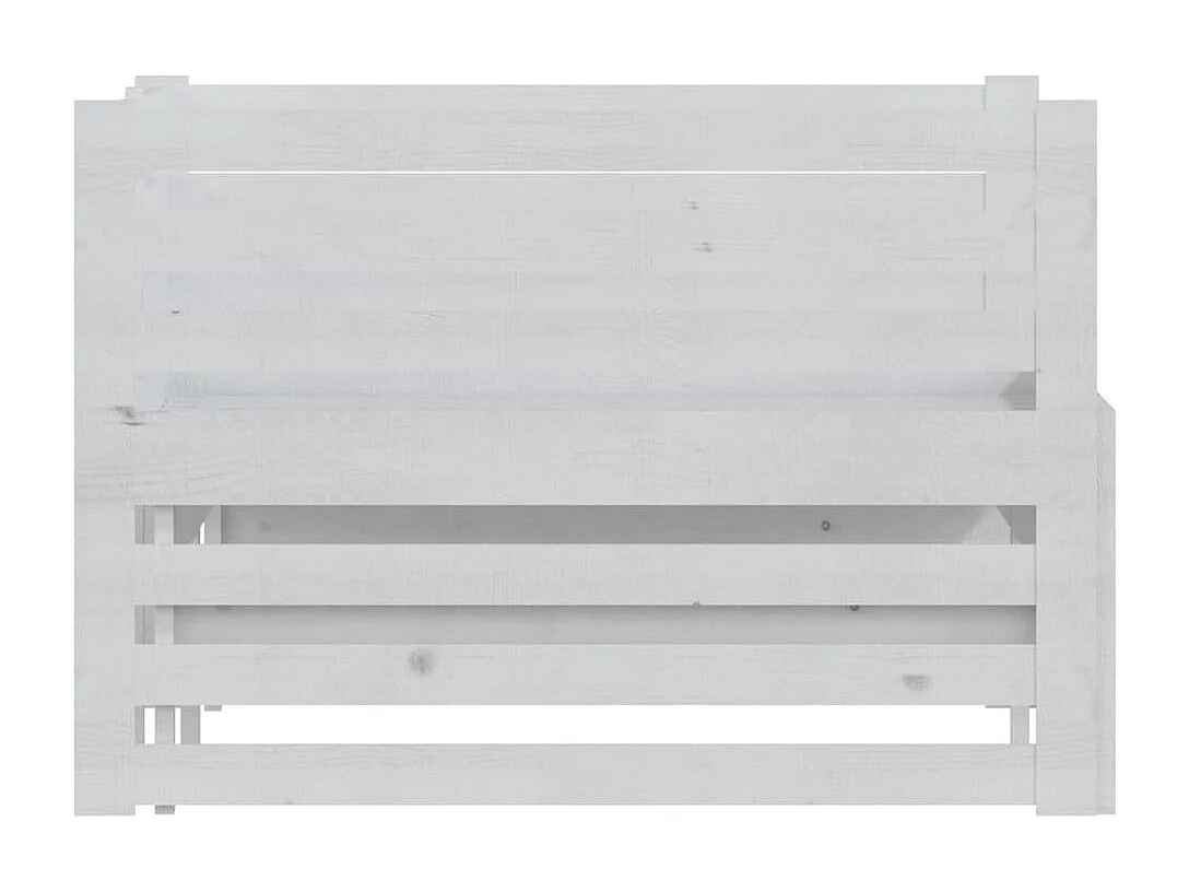 Lit coulissant sans matelas blanc 2x(90x200) cm