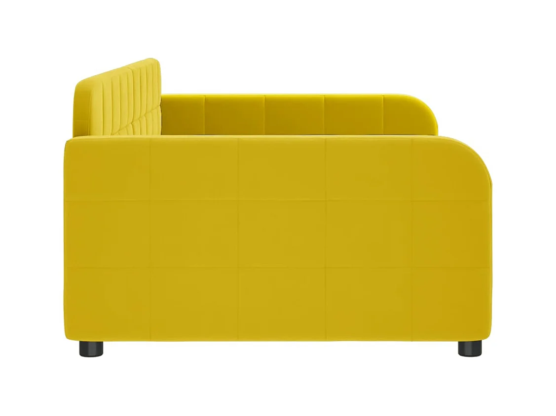 Dagbed zonder matras geel 100x200 cm fluweel