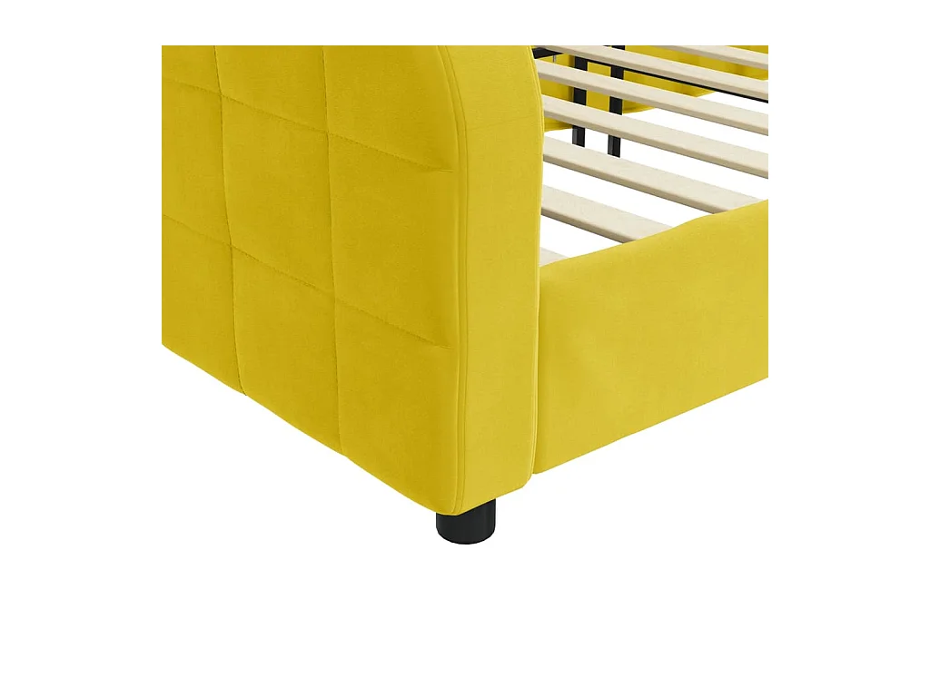 Dagbed zonder matras geel 100x200 cm fluweel