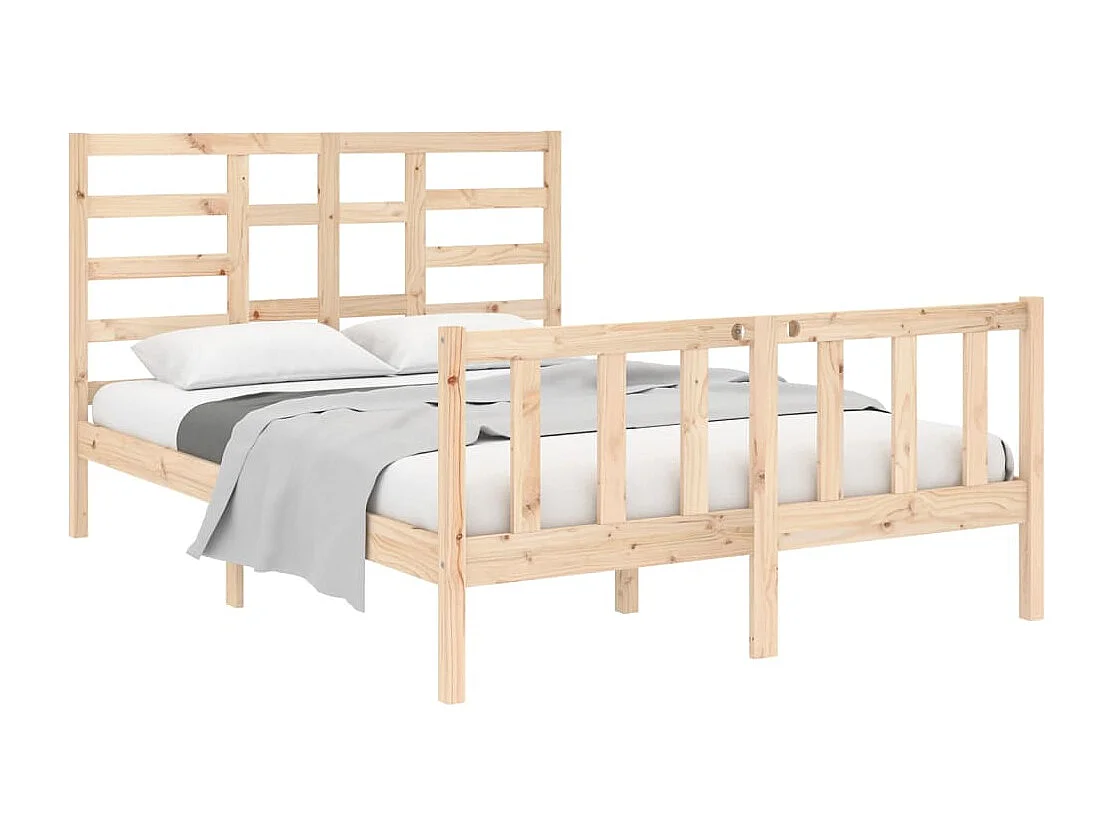 Bedframe zonder matras massief hout 140x190 cm